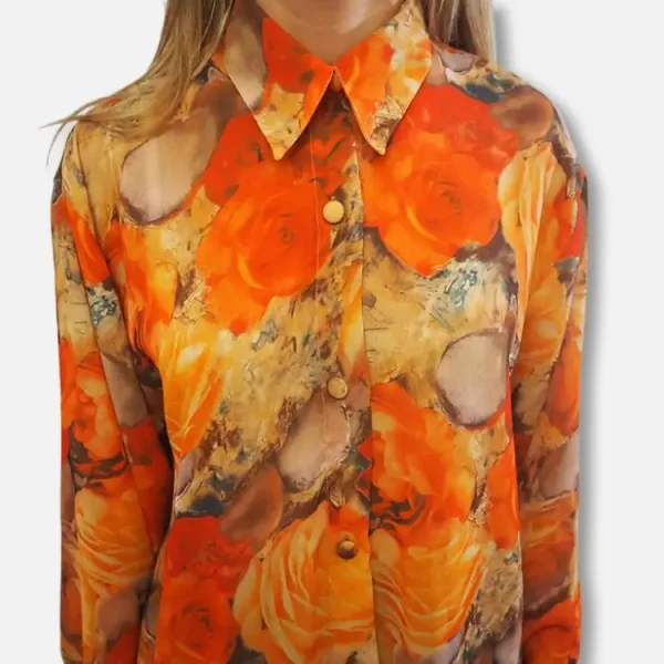 Camisa Maxi Rosas