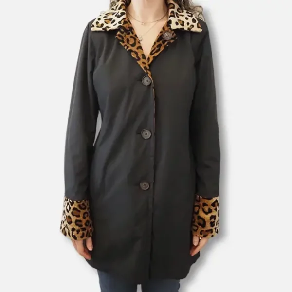 Trench Leopardo Reversible