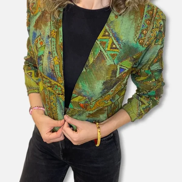 Chaqueta Geometría Verde