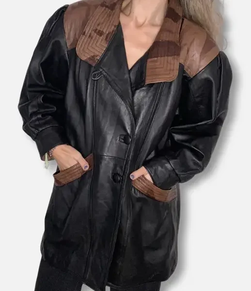 Chaqueta Piel Bicolor