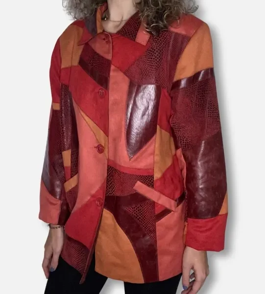Chaqueta Piel Patchwork