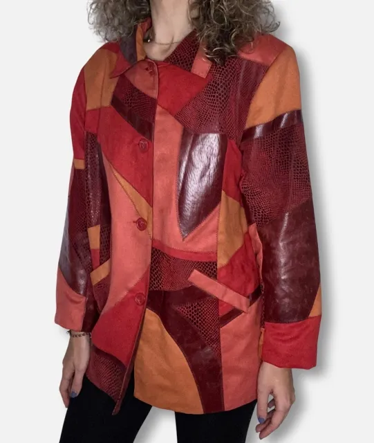 Patchwork piel modelo lado