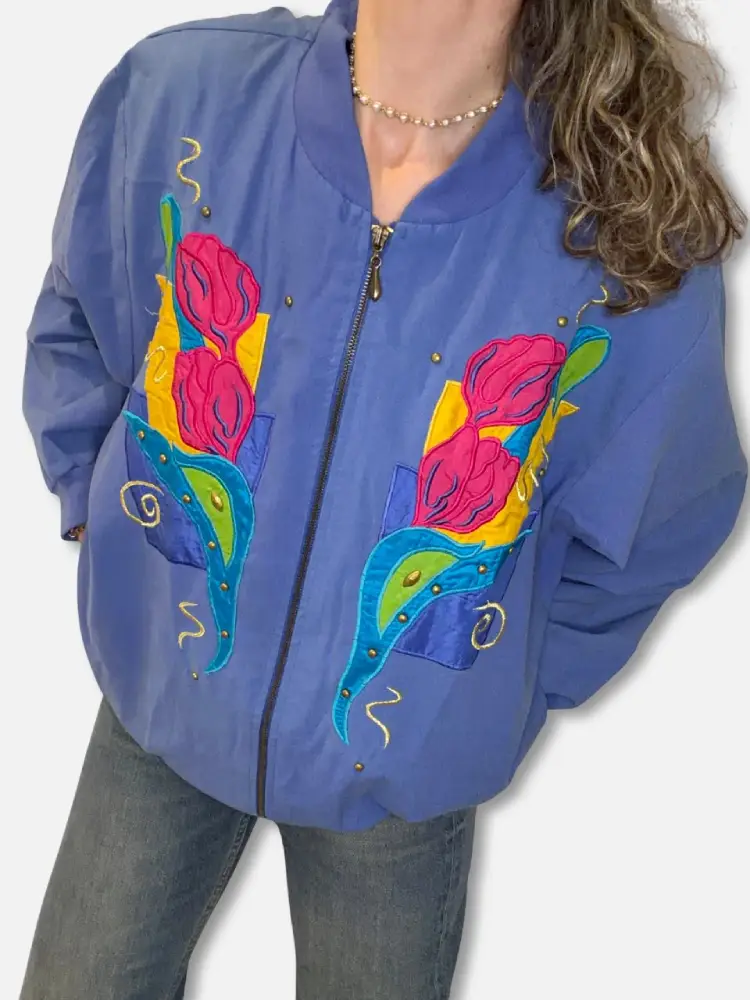 Azul rosas modelo lado