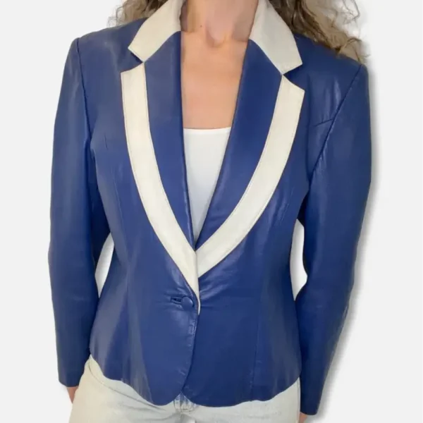Chaqueta Piel Azul