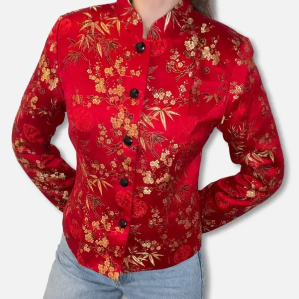 Chaqueta Roja Floral