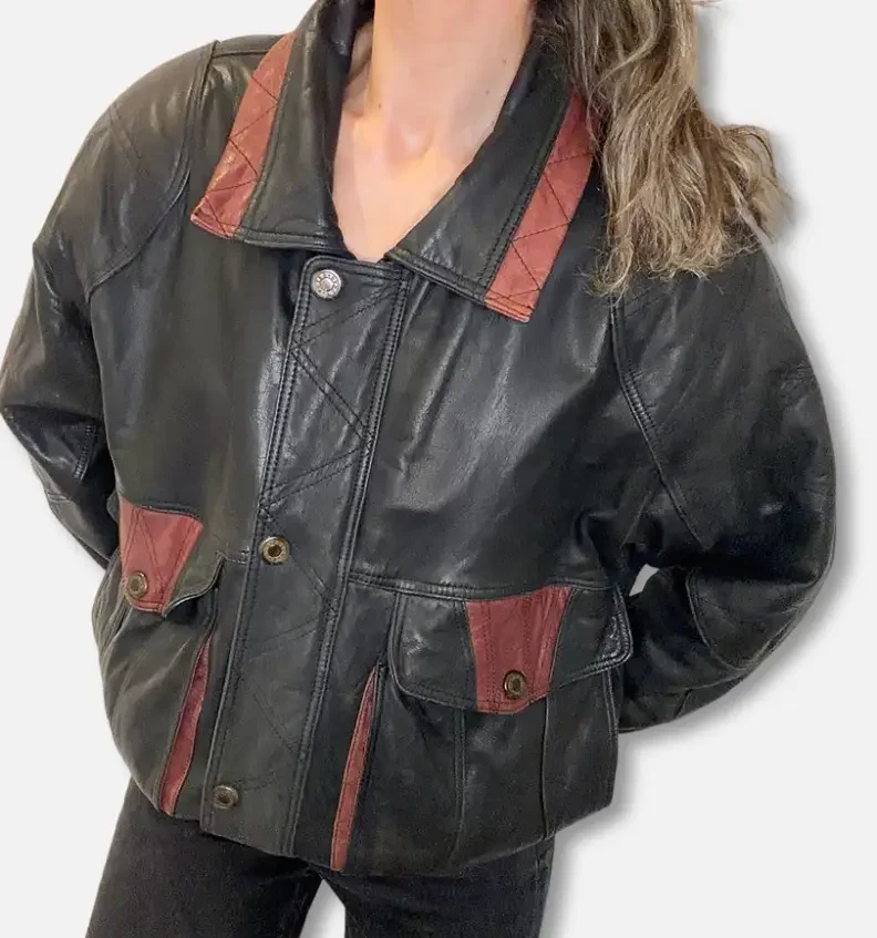 Bomber piel modelo frente 2