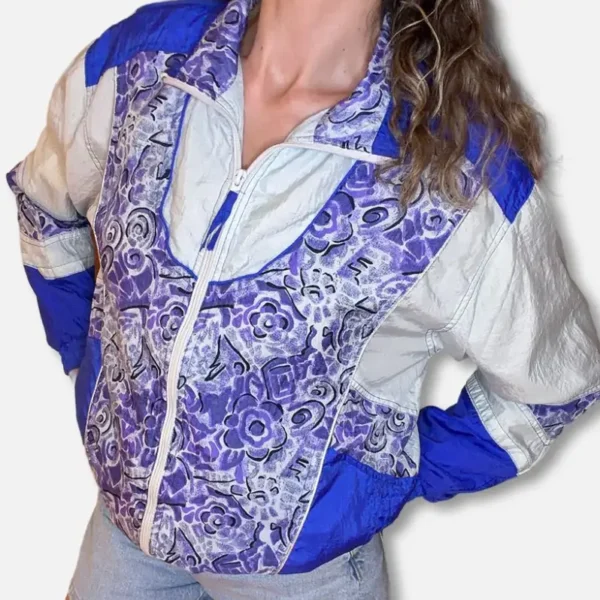 Chaqueta Floral Azul